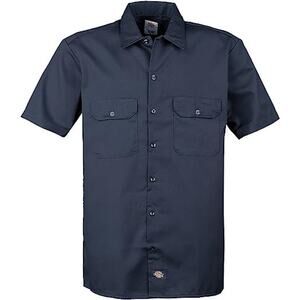 3XL Dickies Men's Navy Blue Short Sleeve Work Shirt
